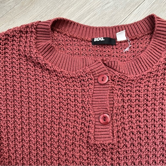 BDG Burgundy Knit Pullover - Picture 3 of 4